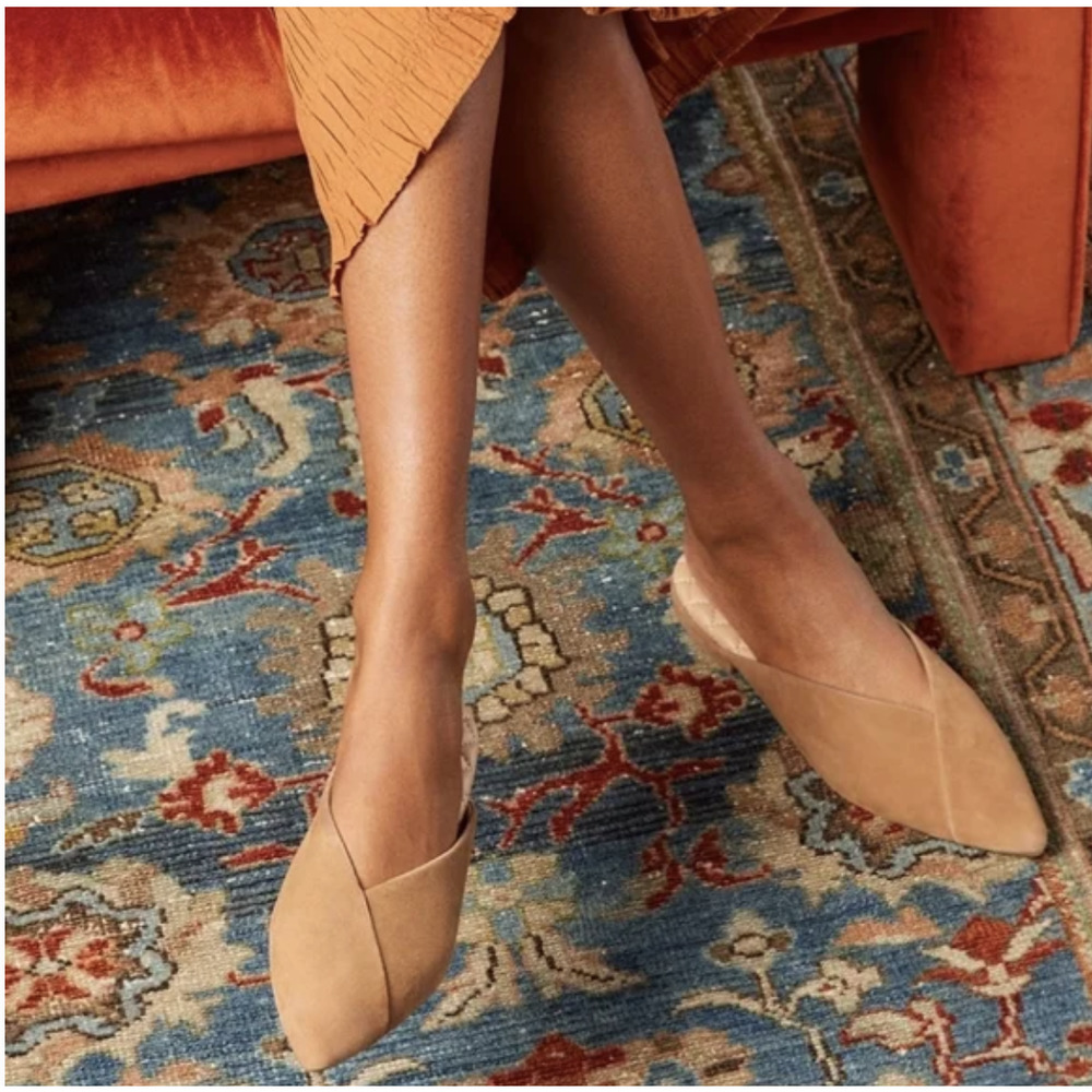 BIRDIES The Swan Golden Oak Leather Mules Cushioned 9